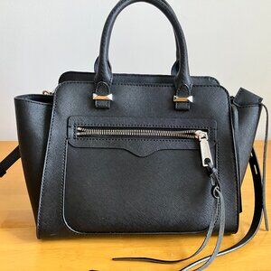 Rebecca Minkoff Avery Tote Black Leather Convertible Crossbody Bag